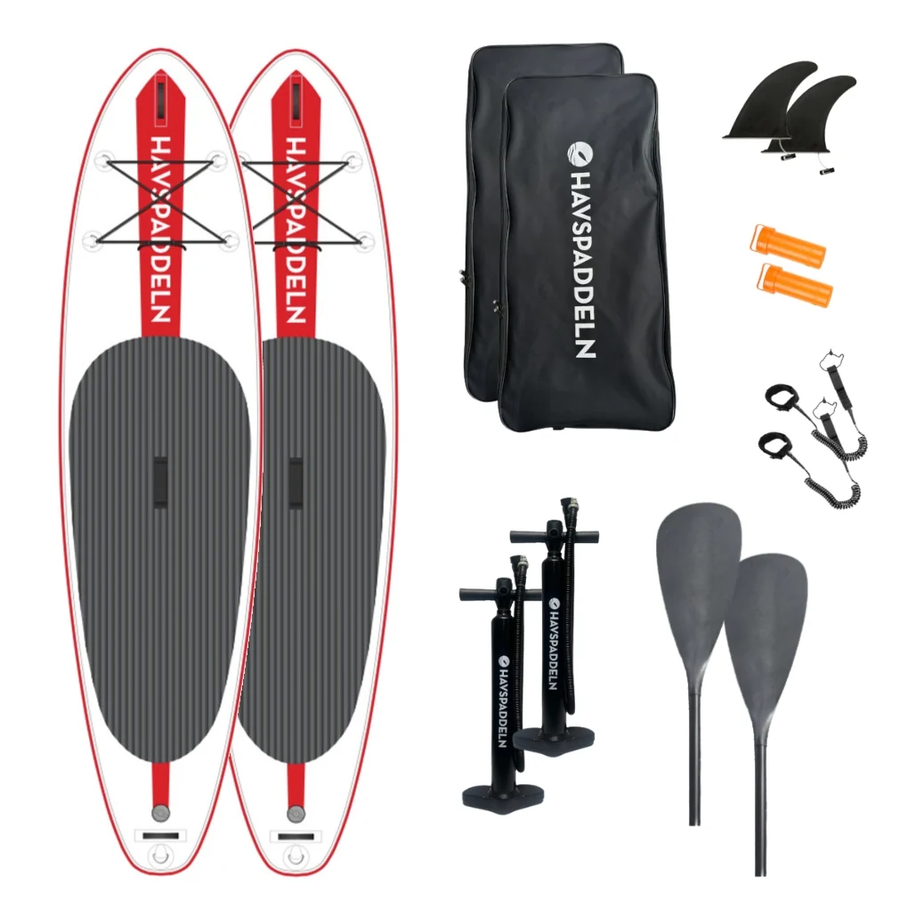2 st SUP-paket: Havspaddeln Oden 10'8"