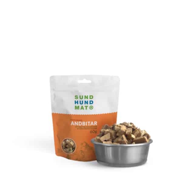 Sund hundmat frystorkat hundgodis Andbitar 2-pack
